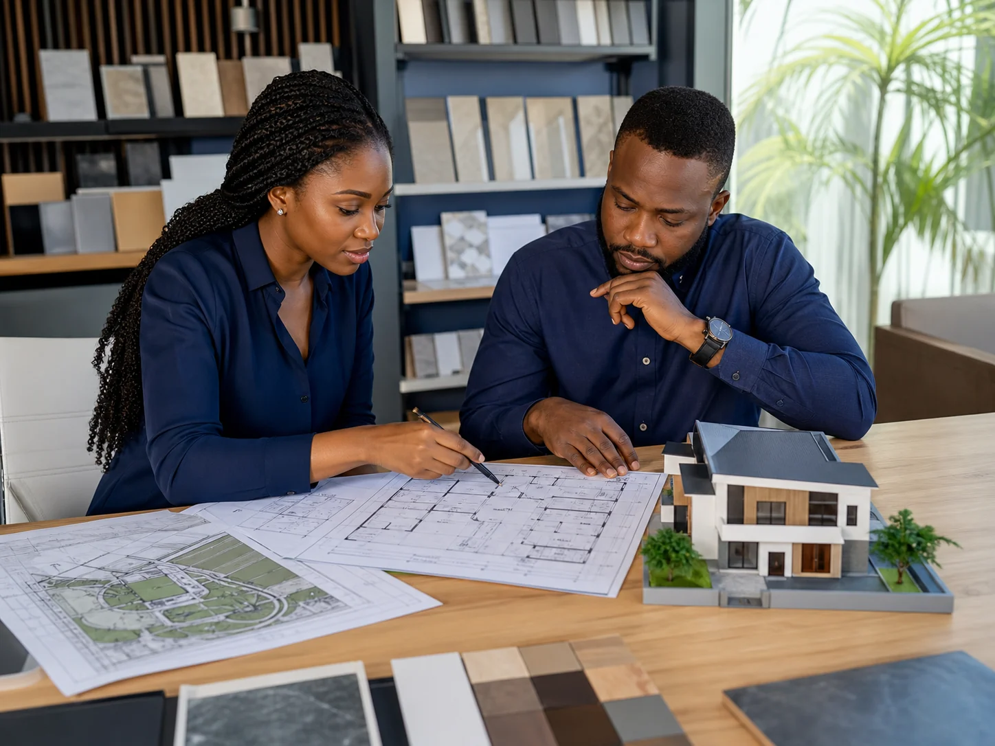 Nigerian architect discussing residential plans